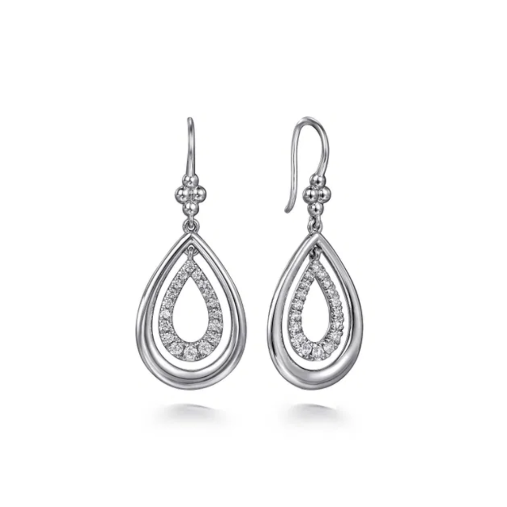 925 Sterling Silver Teardrop Earrings-Bujukan