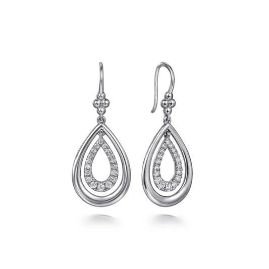 925 Sterling Silver Teardrop Earrings-Bujukan
