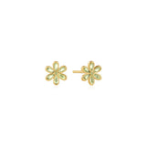 Mint Green Floral Stud Earrings