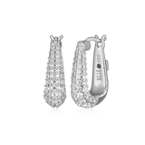 Citadel Rectangular Hoop CZ Earrings