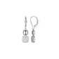 Double Square Drop CZ Earring