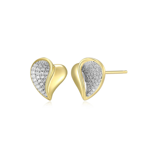 YGP CZ Amour Heart Stud Earrings
