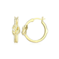 Unity Knot CZ Hoop Earrings