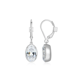 Bezel Leverback Earrings