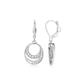 Oval CZ Drop Leverback Earrings