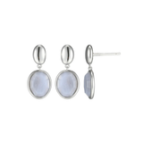 Blue Lace Agate Stud Earrings