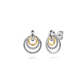 Sterling Silver & 14K Multi Circle Bujukan Stud Earrings