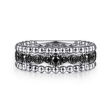 Black Spinel Bujukan Stackable Ring