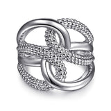 Sterling Silver Bujukan Wide Twisted Ring