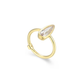 Lustre Pear Shape CZ Bezel Ring