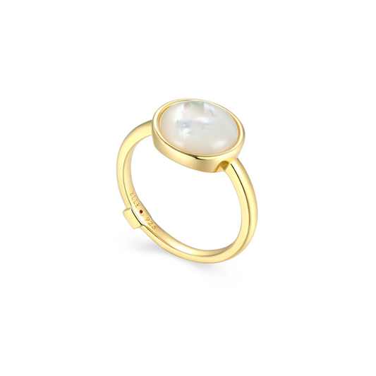 Rose Quartz & Mother of Pearl Ring