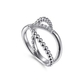 Sterling Silver & White Sapphire Bujukan Wide Band