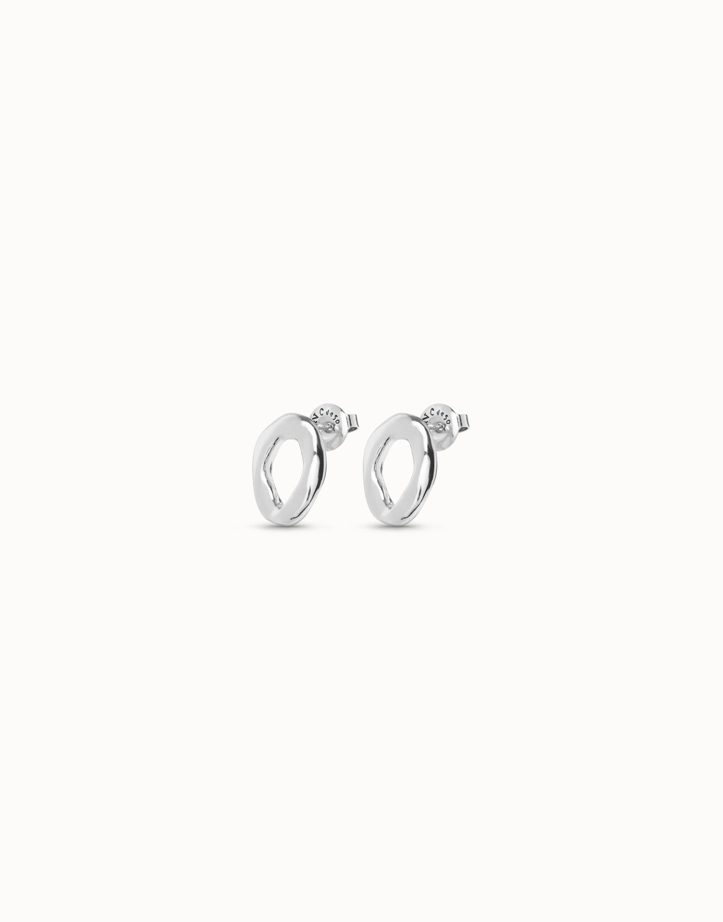 UNOde50 Silver Oval Earrings