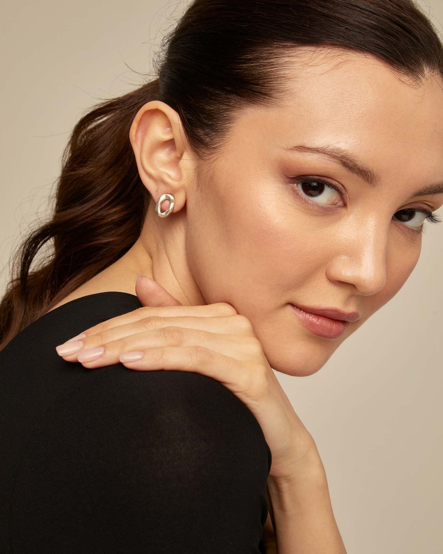 UNOde50 Silver Oval Earrings