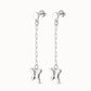 UNOde50 Silver Butterfly Drop Earrings