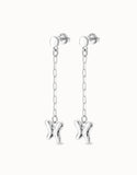 UNOde50 Silver Butterfly Drop Earrings