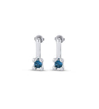 Earrings with Blue Stone