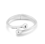 UNOde50 Silver Hinged Bangle in Large