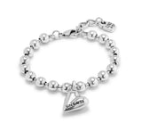 UNOde50 Silver Beaded Bracelet in Medium