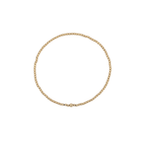2MM 14K Gold Filled Shine Bright Beaded Bracelet - 7"