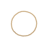 3MM 14K Gold Filled Shine Bright Beaded Bracelet - 7"