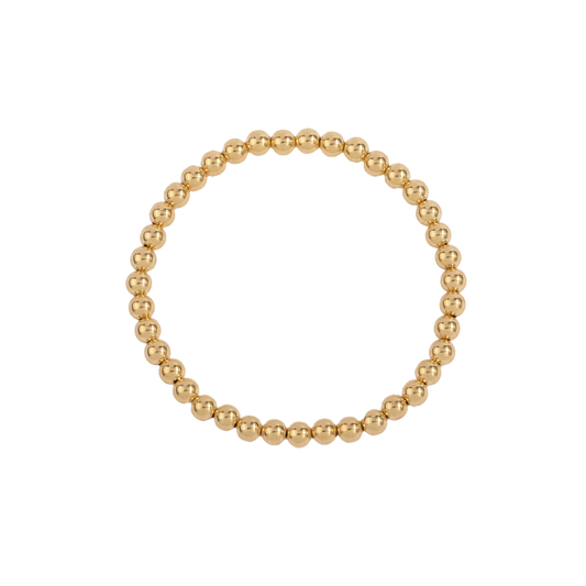 5MM 14K Gold Filled Shine Bright Beaded Bracelet - 7"