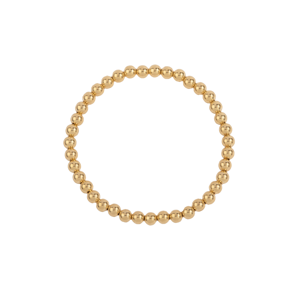 5MM 14K Gold Filled Shine Bright Beaded Bracelet - 7"