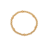 14K Gold Filled Twisted Shine Bright Remix Bead Bracelet - 5MM & 6MM - 7"