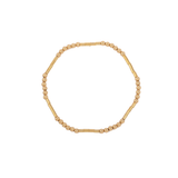 14K Gold Filled Tube Shine Bright Remix Bead Bracelet - 3MM - 7"