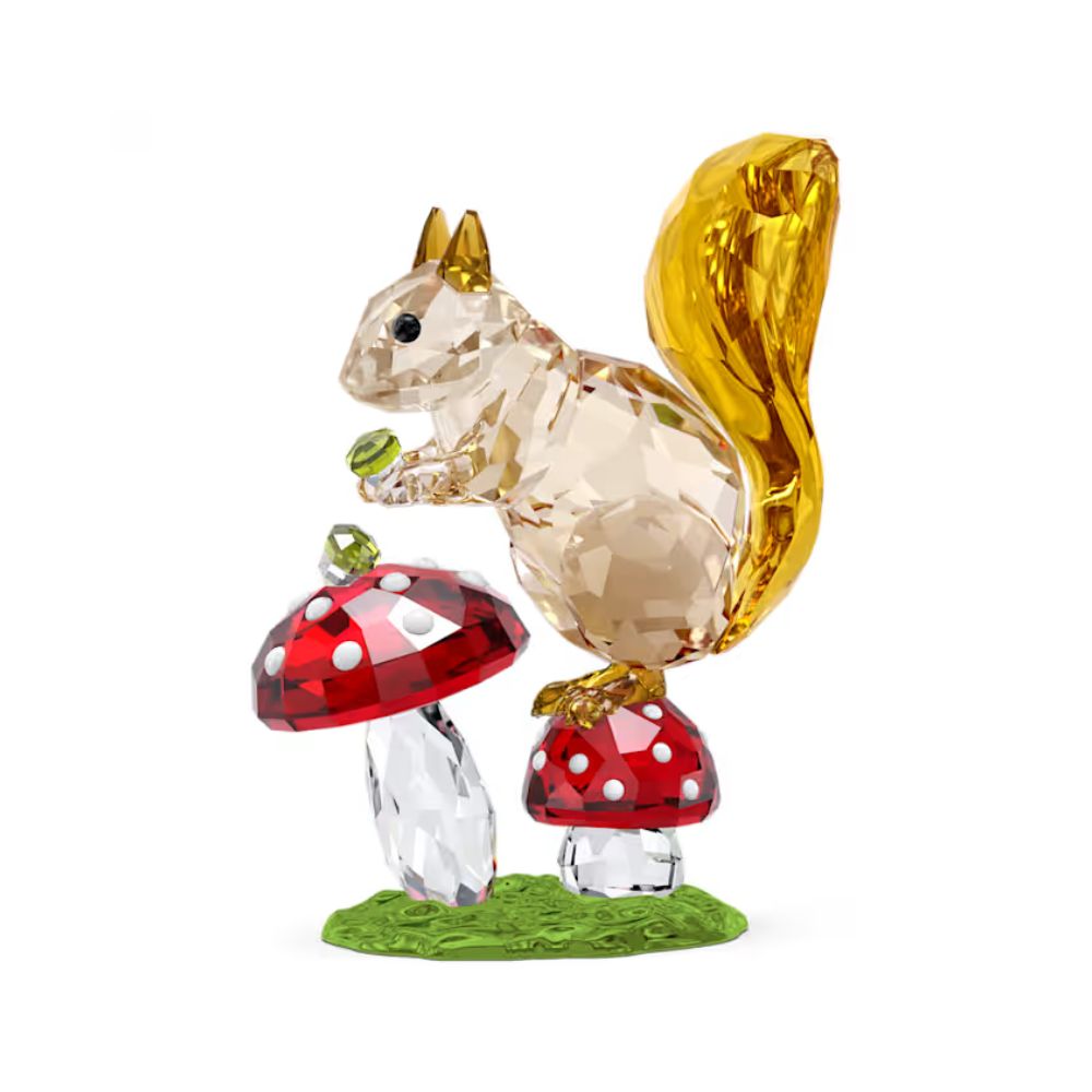 Swarovski Squirrel & Mushrooms