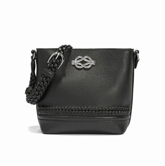 Brighton Freda Small Cross Body Bucket Bag in Black