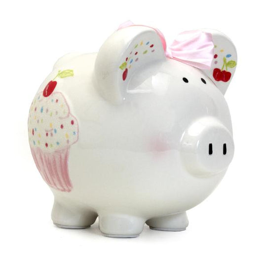Sprinkle Cupcake Piggy  Bank