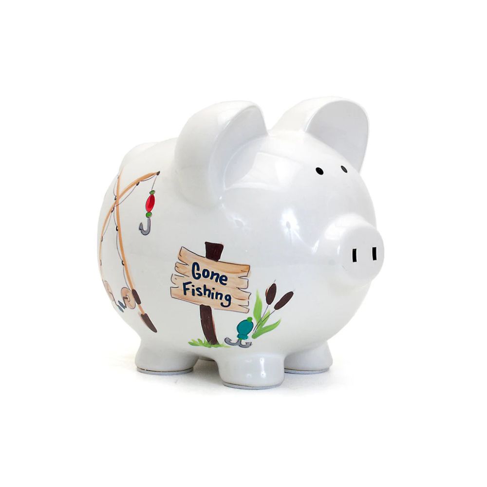 Gone Fishing Piggy Bank