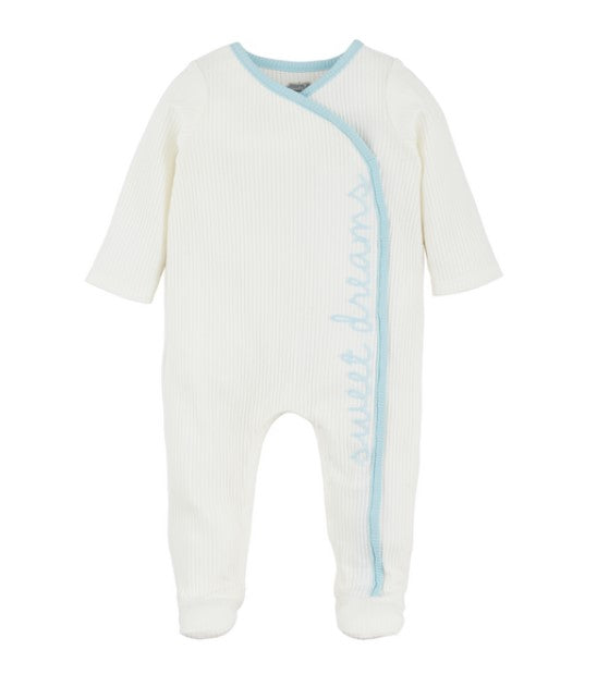 Mud Pie Blue Chainstitch Baby Sleeper: 6-9 Months