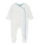 Mud Pie Blue Chainstitch Baby Sleeper: 6-9 Months