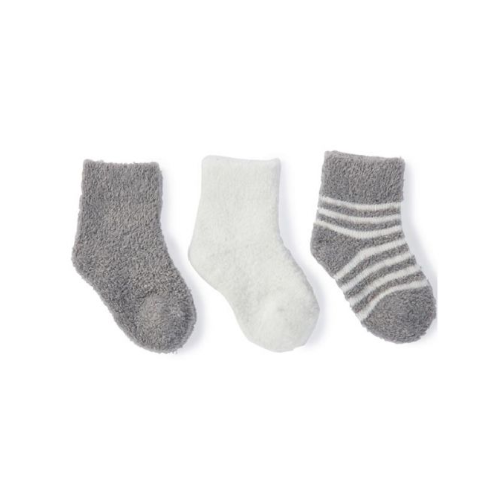Pewter/Pearl Infant Socks 3pk