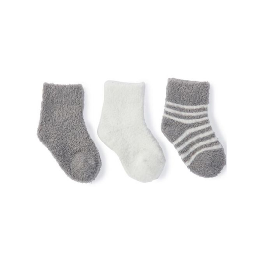Pewter/Pearl Infant Socks 3pk