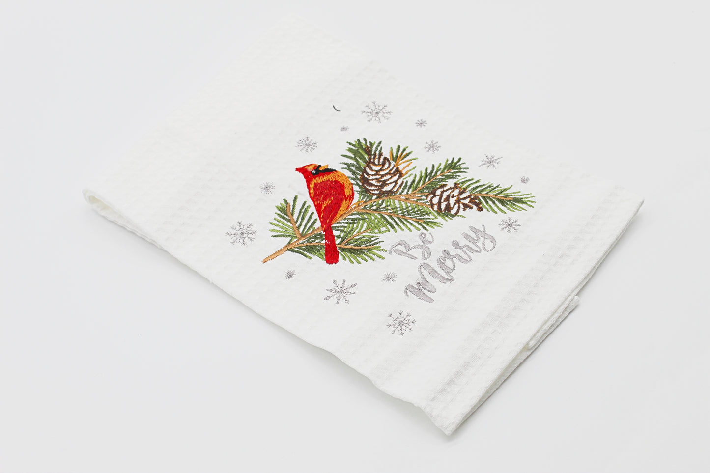 BE MERRY CARDINAL TOWEL