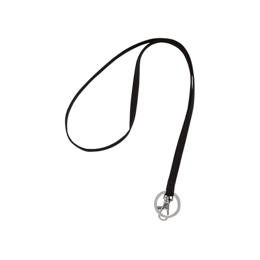 Zip ID Lanyard Black