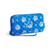 Detroit Lions RFID Front Zip Wristlet Medium Blue/Grey Bandana