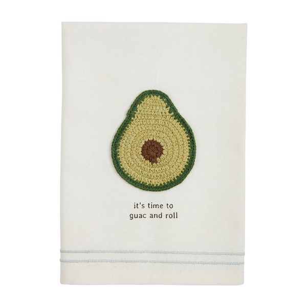 Mud Pie Avocado Toast Crochet Towel