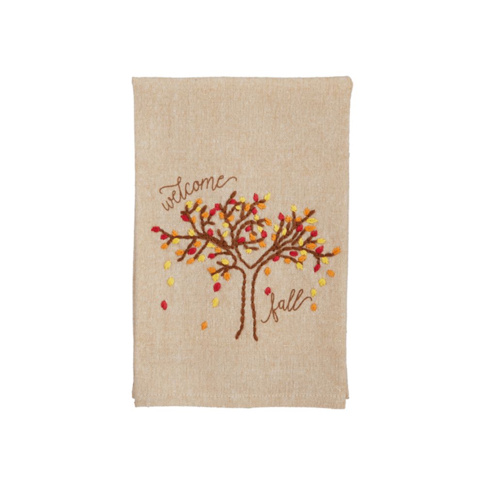Welcome French Knot Towel