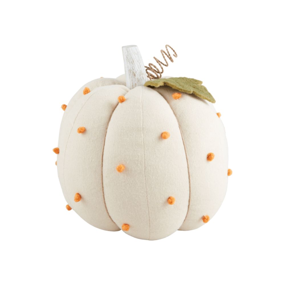 Cream Dotted Stuffed Pumpkin