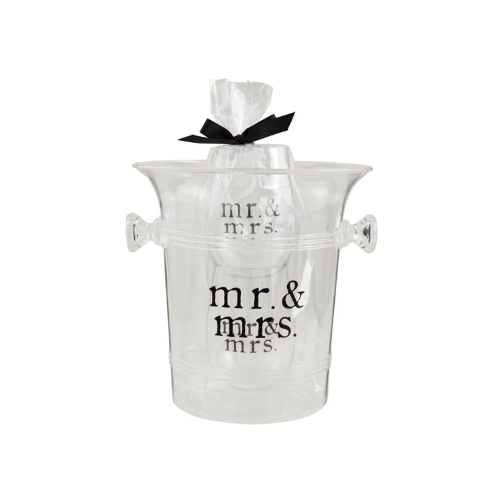 Mr & Mrs Ice Bucket & Glass Set