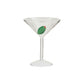Set of 2 Olive Martini Glasses