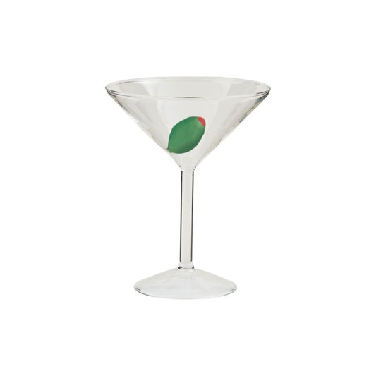 Set of 2 Olive Martini Glasses