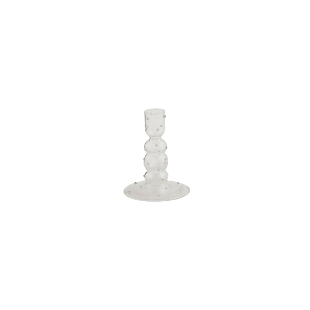 Small Glass Dot Candlestick