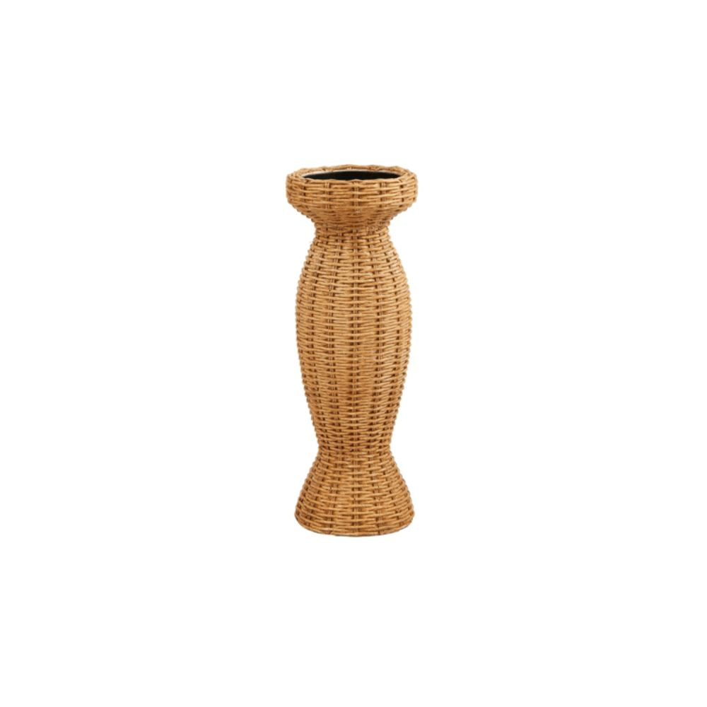 Medium Resin Woven Candlestick