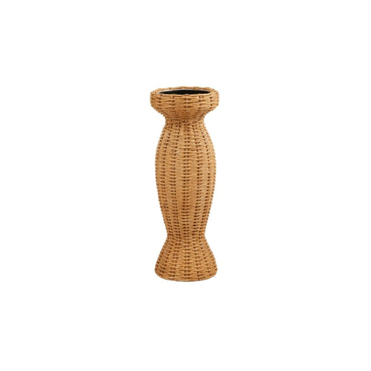 Medium Resin Woven Candlestick