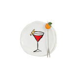 Martini Tapas Plates & Fork Set